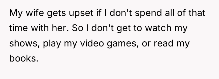 My wife gets upset if I don't spend all of...