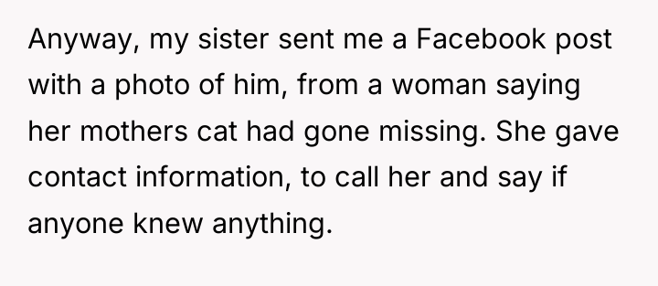Anyway, my sister sent me a Facebook post with a...