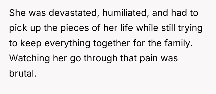 She was devastated, humiliated, and had to pick up the...