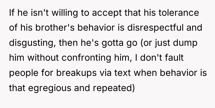 If he isn't willing to accept that his tolerance of...