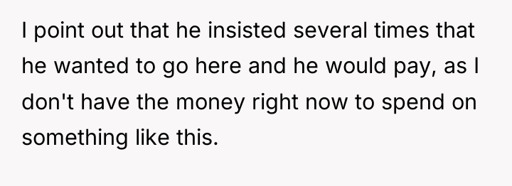 I point out that he insisted several times that he...