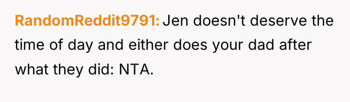 RandomReddit9791 Jen doesn't deserve the time of day and either...