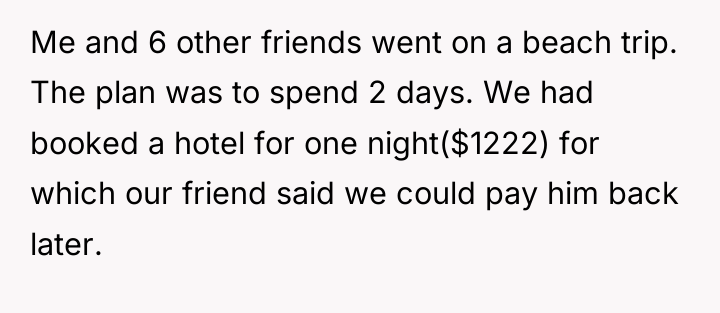 Me and 6 other friends went on a beach trip....