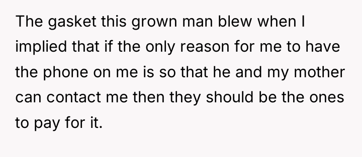 The gasket this grown man blew when I implied that...