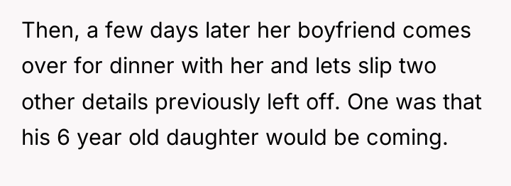 Then, a few days later her boyfriend comes over for...