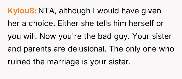 Kylou8 NTA, although I would have given her a choice....