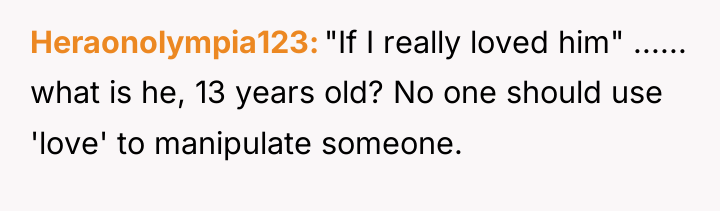 Heraonolympia123 "If I really loved him" ...... what is he,...