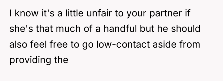 I know it's a little unfair to your partner if...