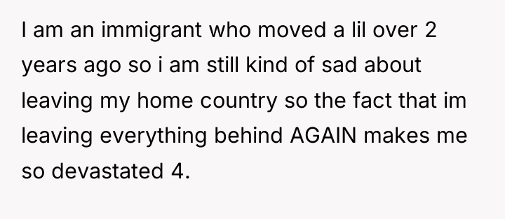I am an immigrant who moved a lil over 2...