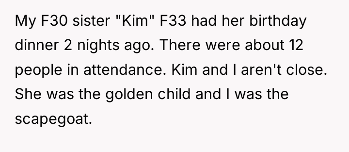 My F30 sister "Kim" F33 had her birthday dinner 2...