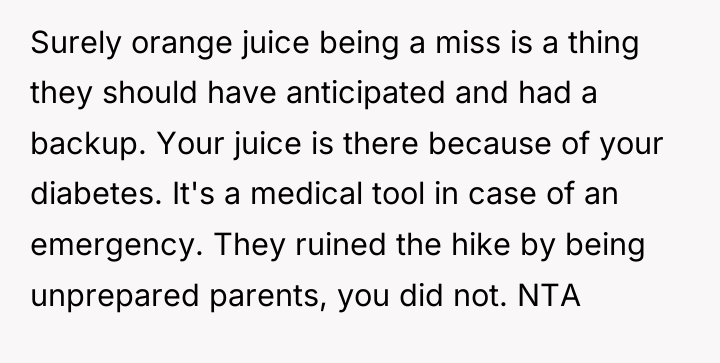 Surely orange juice being a miss is a thing they...