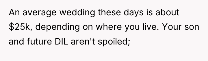 An average wedding these days is about $25k, depending on...