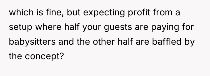which is fine, but expecting profit from a setup where...