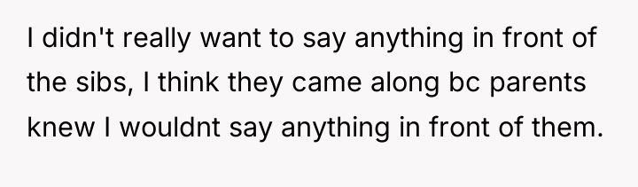 I didn't really want to say anything in front of...