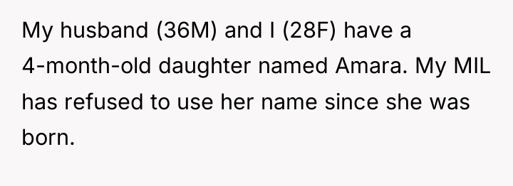 My husband (36M) and I (28F) have a 4-month-old daughter...