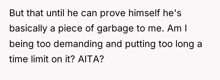 But that until he can prove himself he's basically a...