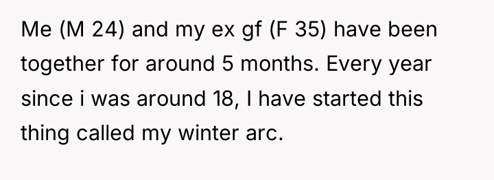 Me (M 24) and my ex gf (F 35) have...