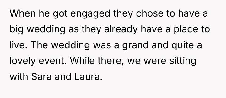 When he got engaged they chose to have a big...