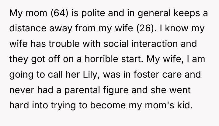 My mom (64) is polite and in general keeps a...