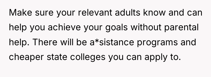 Make sure your relevant adults know and can help you...