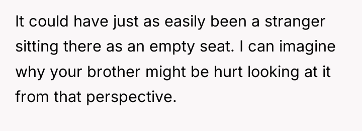 It could have just as easily been a stranger sitting...