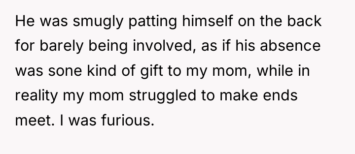 He was smugly patting himself on the back for barely...