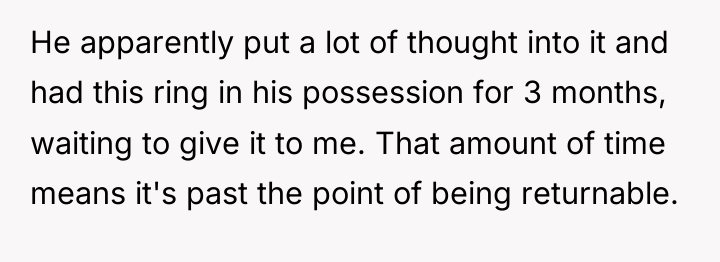 He apparently put a lot of thought into it and...
