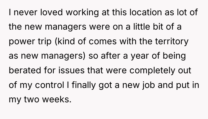 I never loved working at this location as lot of...