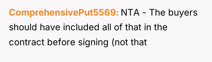 ComprehensivePut5569 NTA - The buyers should have included all of...