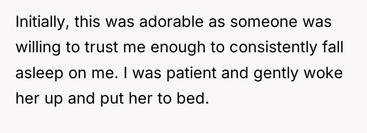 Initially, this was adorable as someone was willing to trust...