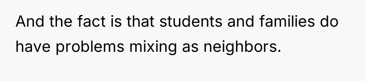 And the fact is that students and families do have...