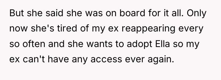 But she said she was on board for it all....