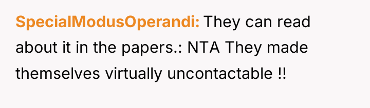 SpecialModusOperandi They can read about it in the papers.: NTA...