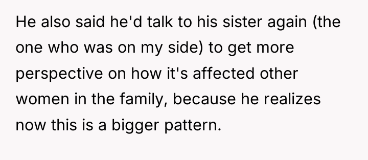 He also said he'd talk to his sister again (the...