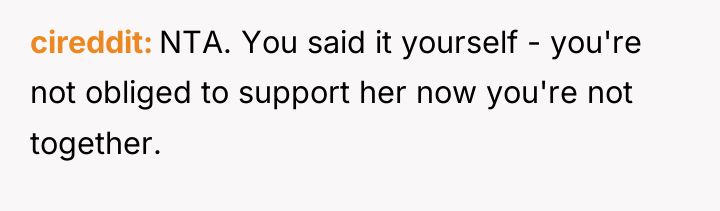 cireddit NTA. You said it yourself - you're not obliged...