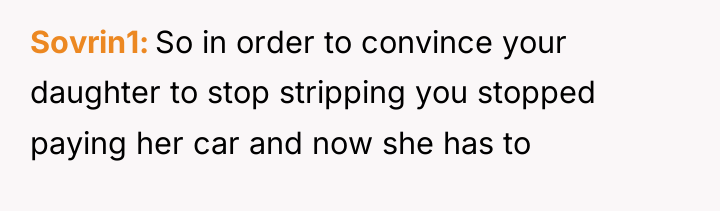 Sovrin1 So in order to convince your daughter to stop...