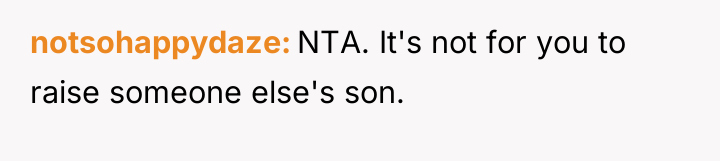 notsohappydaze NTA. It's not for you to raise someone else's...