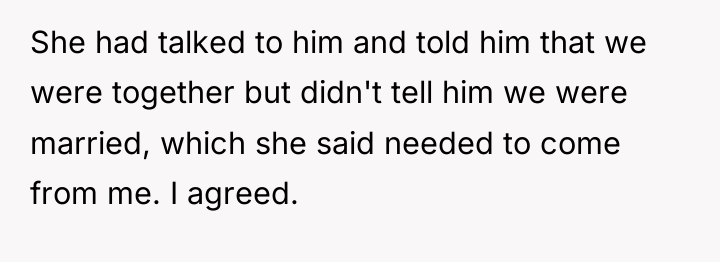 She had talked to him and told him that we...