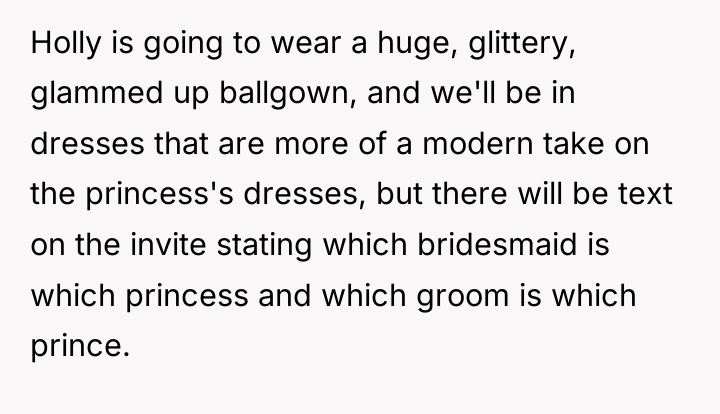 Holly is going to wear a huge, glittery, glammed up...