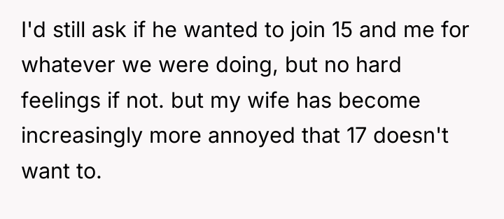 I'd still ask if he wanted to join 15 and...