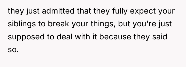 they just admitted that they fully expect your siblings to...