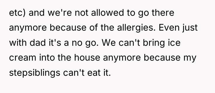 etc) and we're not allowed to go there anymore because...