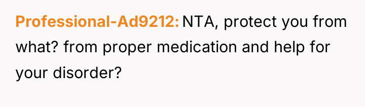 Professional-Ad9212 NTA, protect you from what? from proper medication and...