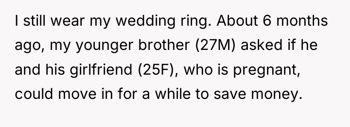 I still wear my wedding ring. About 6 months ago,...
