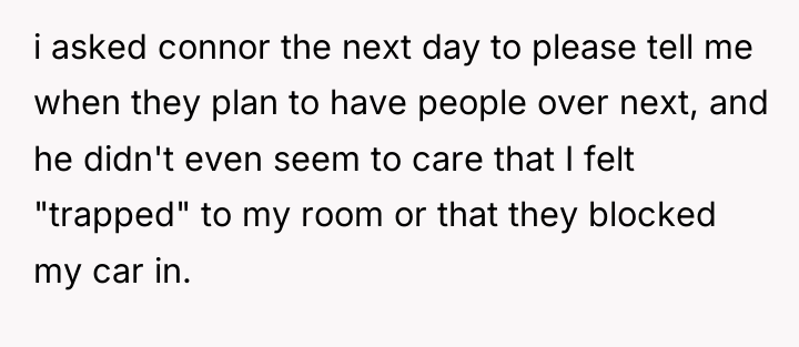 i asked connor the next day to please tell me...