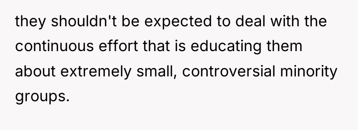 they shouldn't be expected to deal with the continuous effort...