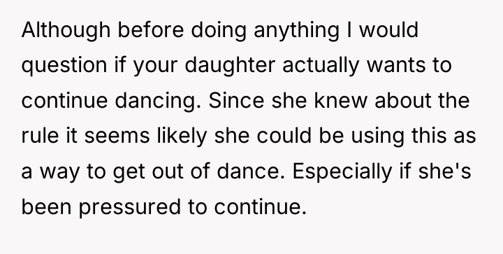 Although before doing anything I would question if your daughter...