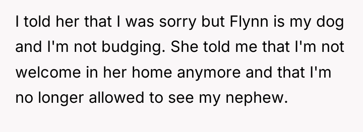 I told her that I was sorry but Flynn is...