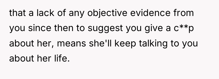 that a lack of any objective evidence from you since...