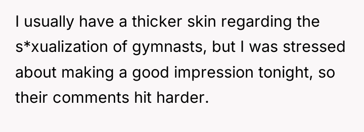 I usually have a thicker skin regarding the s*xualization of...